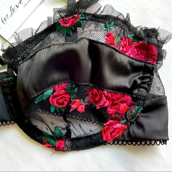 3 PIECE FLL Rosebud Bra Garter Thong set
